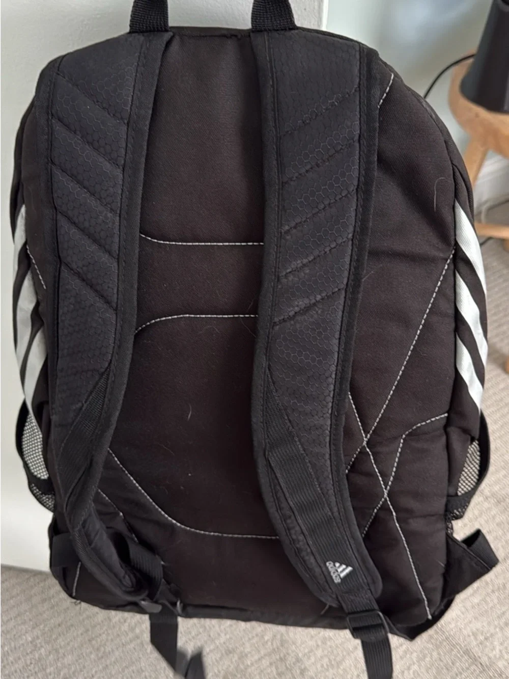 adidas Black Backpack with Lime Green Interior Accent - Picture 3 of 3
